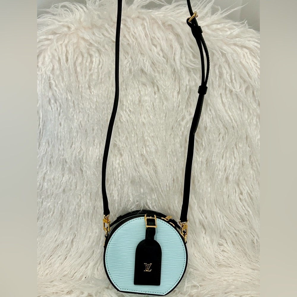 Louis Vuitton Light Blue and Black Crossbody Bag
